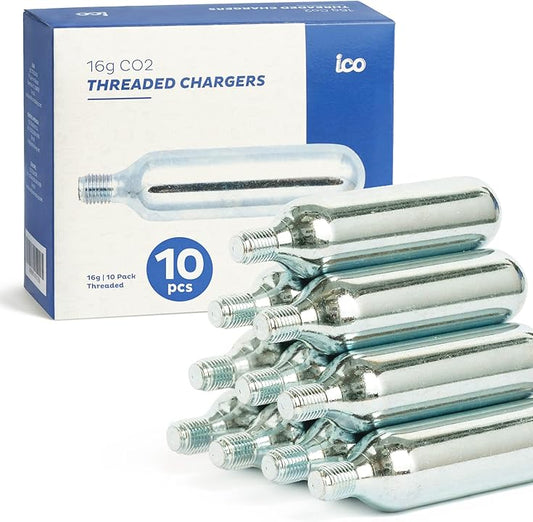 16 Gram Threaded CO2 Cartridges Box of 10